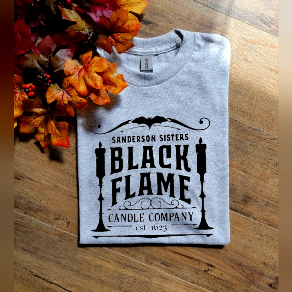 Cute Hocus Pocus black flame candle popular Halloween fall tee